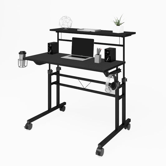 Scrivania mobile Techni Mobili con piano regolabile in altezza