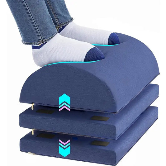 WOWMAX Poggiapiedi ergonomico e poggiapiedi da ufficio regolabile in altezza per il supporto sotto la scrivania