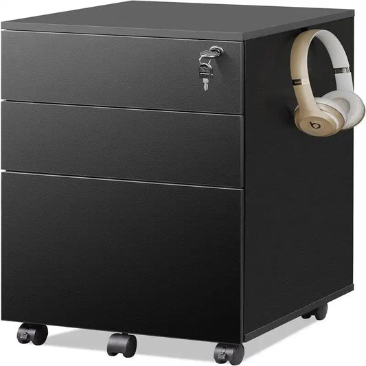 Classificatore a 3 cassetti con serratura - 17,7P x 15,5L x 25,8A