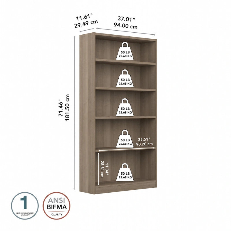 Libreria universale a 5 ripiani di