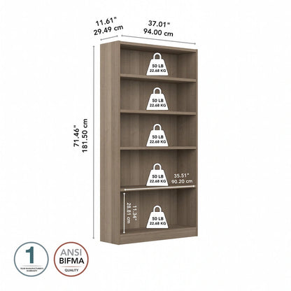 Libreria universale a 5 ripiani di
