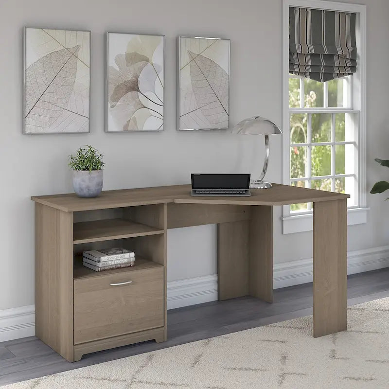 Scrivania ad angolo con portaoggetti Cabot da 60W per ufficio domestico