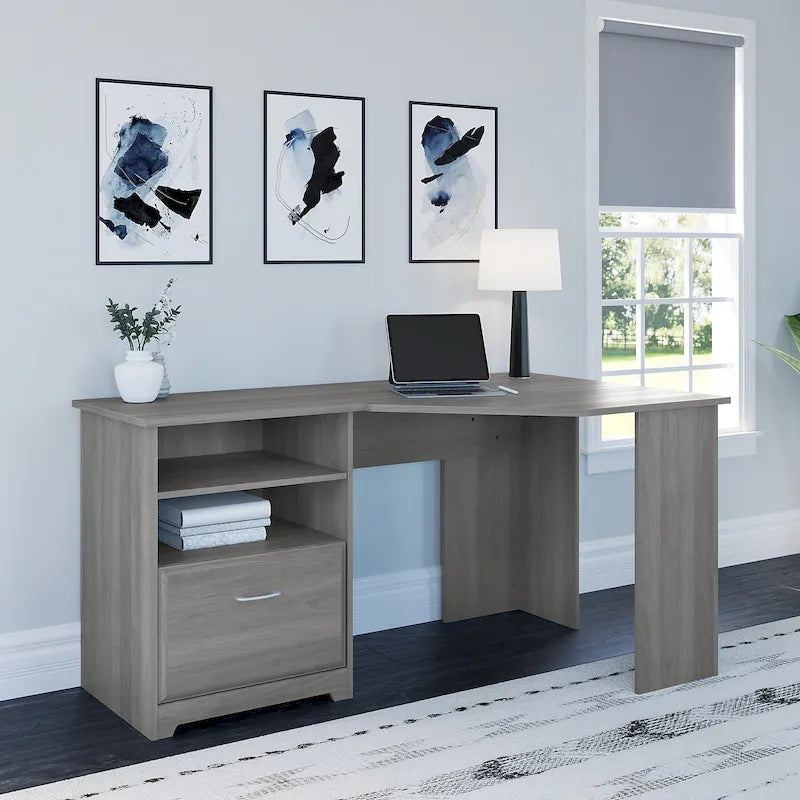 Scrivania ad angolo con portaoggetti Cabot da 60W per ufficio domestico