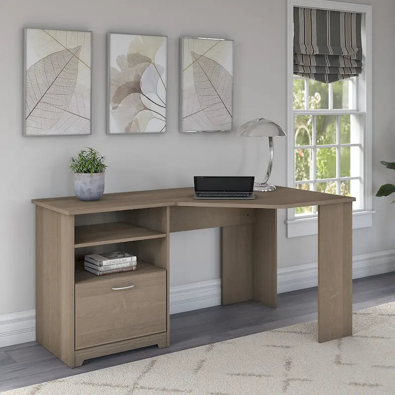 Scrivania ad angolo con portaoggetti Cabot da 60W per ufficio domestico