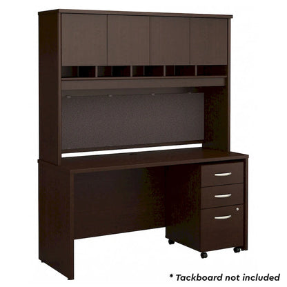 Scrivania Serie C da 60 W con credenza e cassetti di