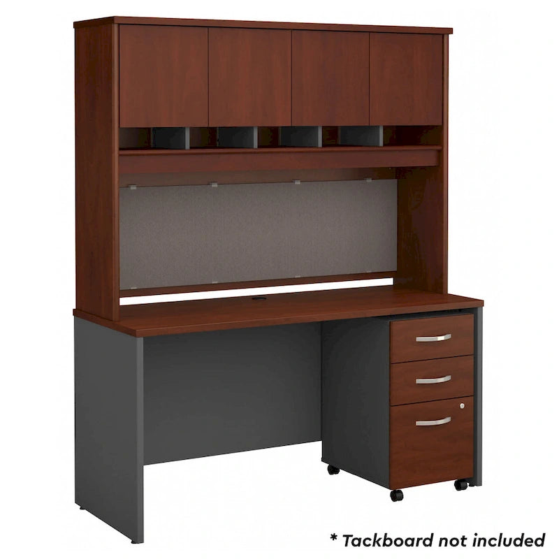 Scrivania Serie C da 60 W con credenza e cassetti di