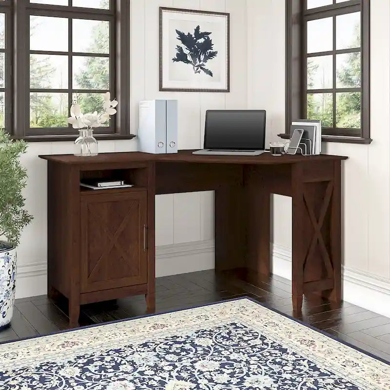 Scrivania angolare per computer Key West 54W con contenitore