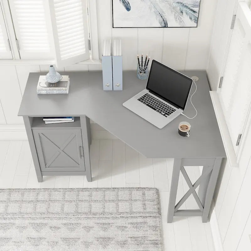 Scrivania angolare per computer Key West 54W con contenitore