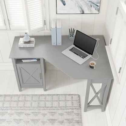 Scrivania angolare per computer Key West 54W con contenitore