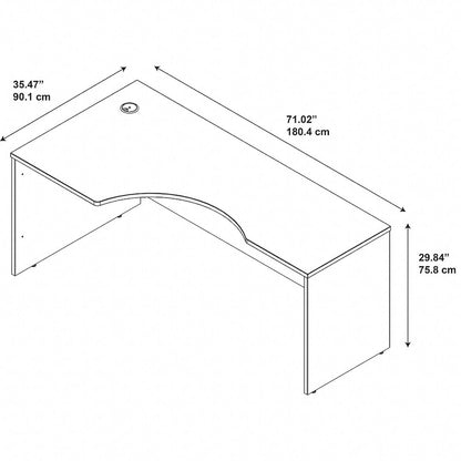 Scrivania angolare sinistra Series C 72W di