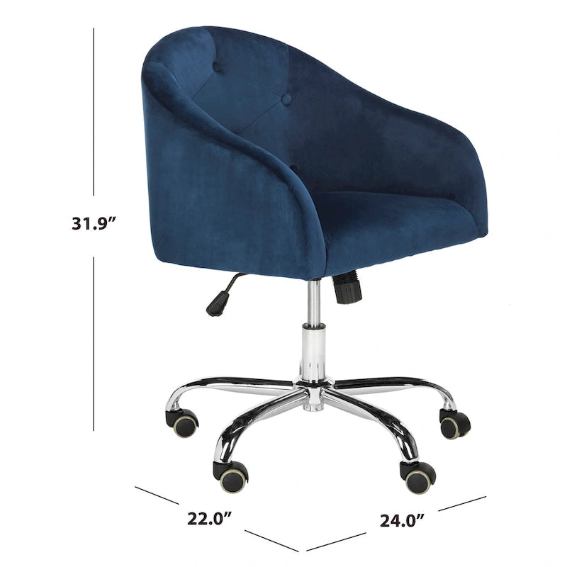 Sedia da ufficio imbottita girevole e regolabile - 24Lx22Px35A