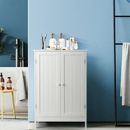 Mobiletto contenitore per bagno Gymax a doppia anta, per cucina o scarpe