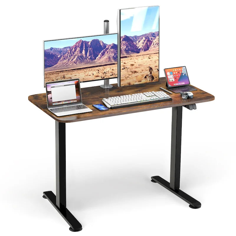 Scrivania elettrica Gymax regolabile in altezza per computer