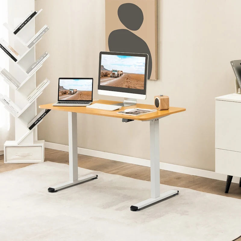 Scrivania elettrica Gymax regolabile in altezza per computer