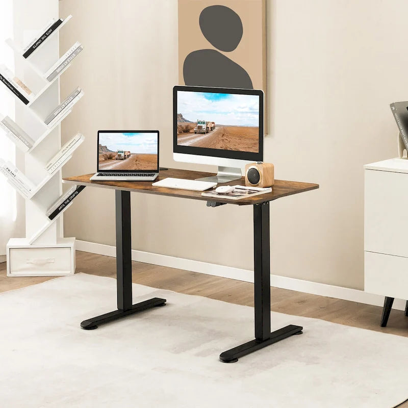 Scrivania elettrica Gymax regolabile in altezza per computer