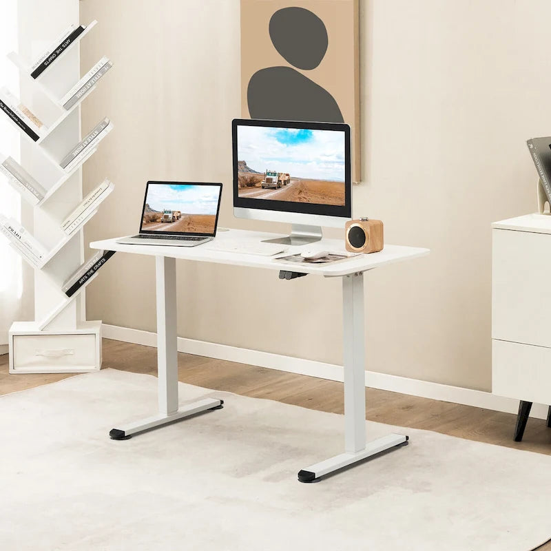 Scrivania elettrica Gymax regolabile in altezza per computer