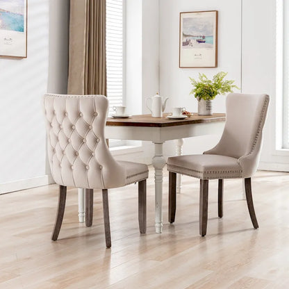 Sedia da pranzo imbottita A&A Furniture con schienale a orecchioni