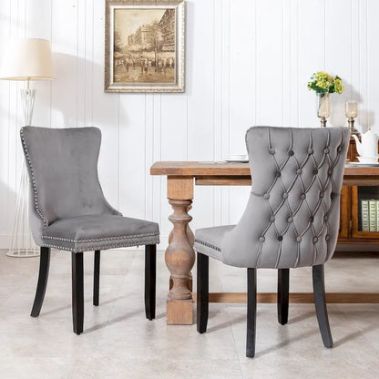 Sedia da pranzo imbottita A&A Furniture con schienale a orecchioni