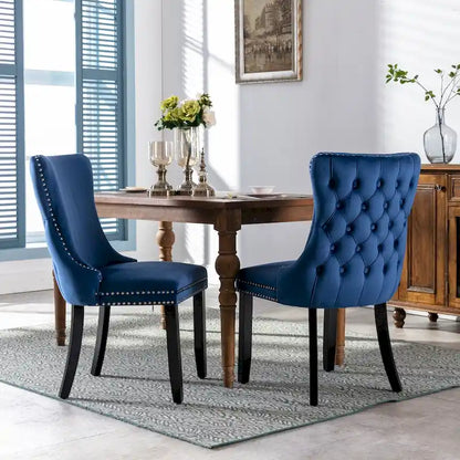 Sedia da pranzo imbottita A&A Furniture con schienale a orecchioni