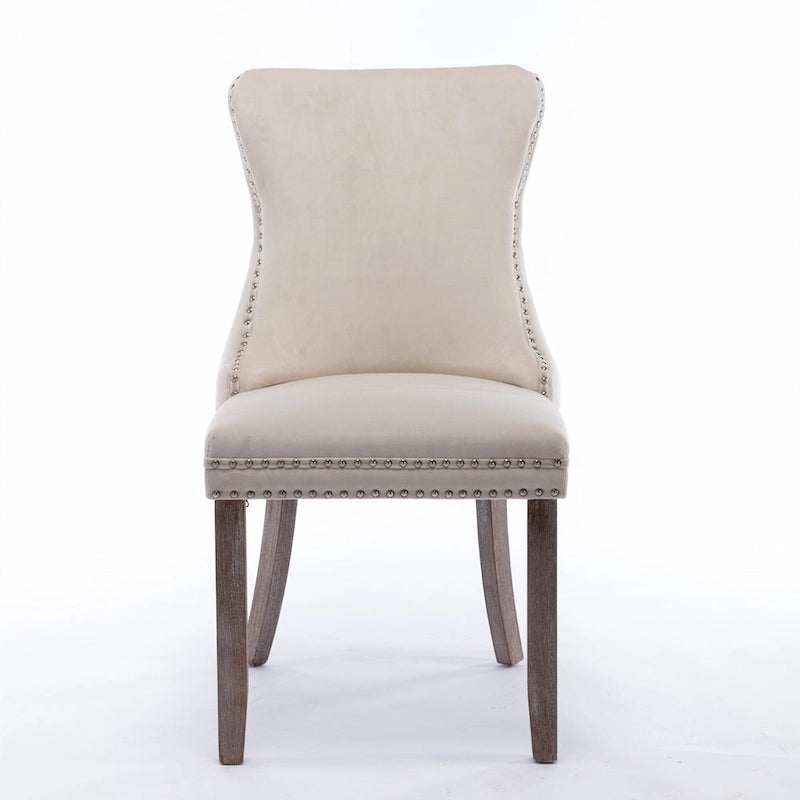 Sedia da pranzo imbottita A&A Furniture con schienale a orecchioni