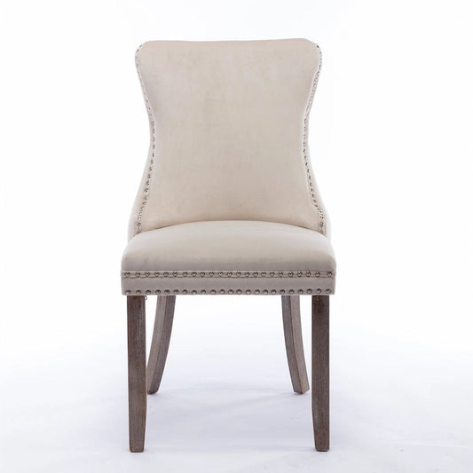 Sedia da pranzo imbottita A&A Furniture con schienale a orecchioni