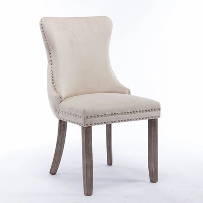 Sedia da pranzo imbottita A&A Furniture con schienale a orecchioni