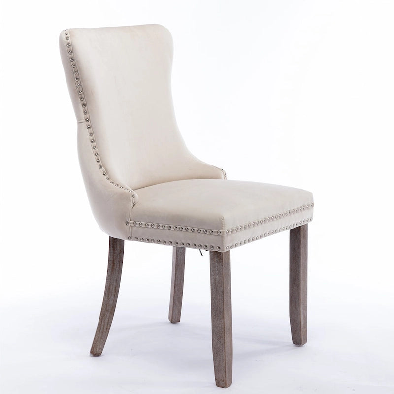 Sedia da pranzo imbottita A&A Furniture con schienale a orecchioni