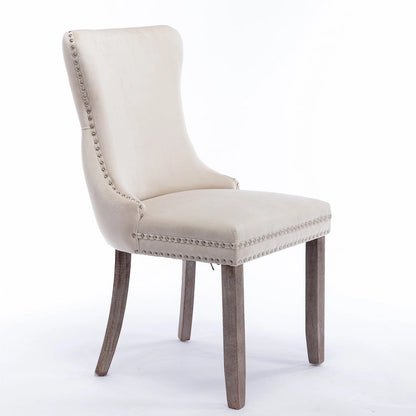 Sedia da pranzo imbottita A&A Furniture con schienale a orecchioni