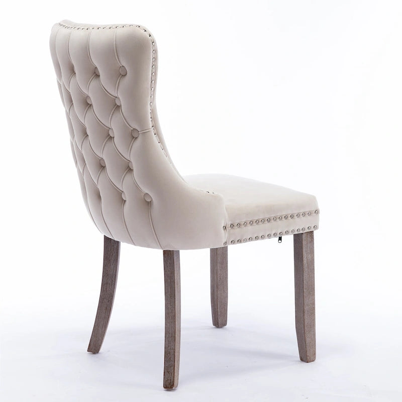 Sedia da pranzo imbottita A&A Furniture con schienale a orecchioni