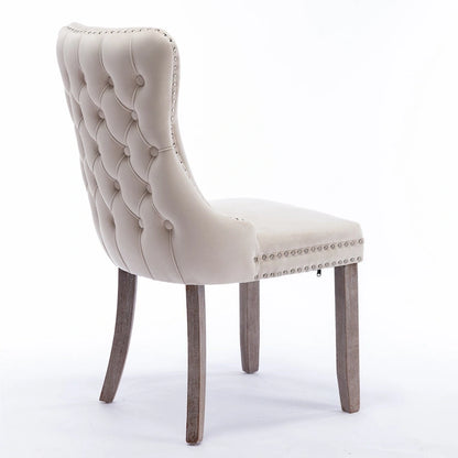 Sedia da pranzo imbottita A&A Furniture con schienale a orecchioni
