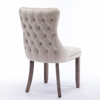 Sedia da pranzo imbottita A&A Furniture con schienale a orecchioni