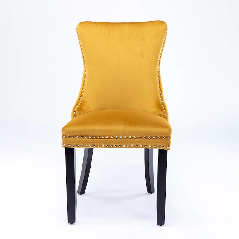Sedia da pranzo imbottita A&A Furniture con schienale a orecchioni
