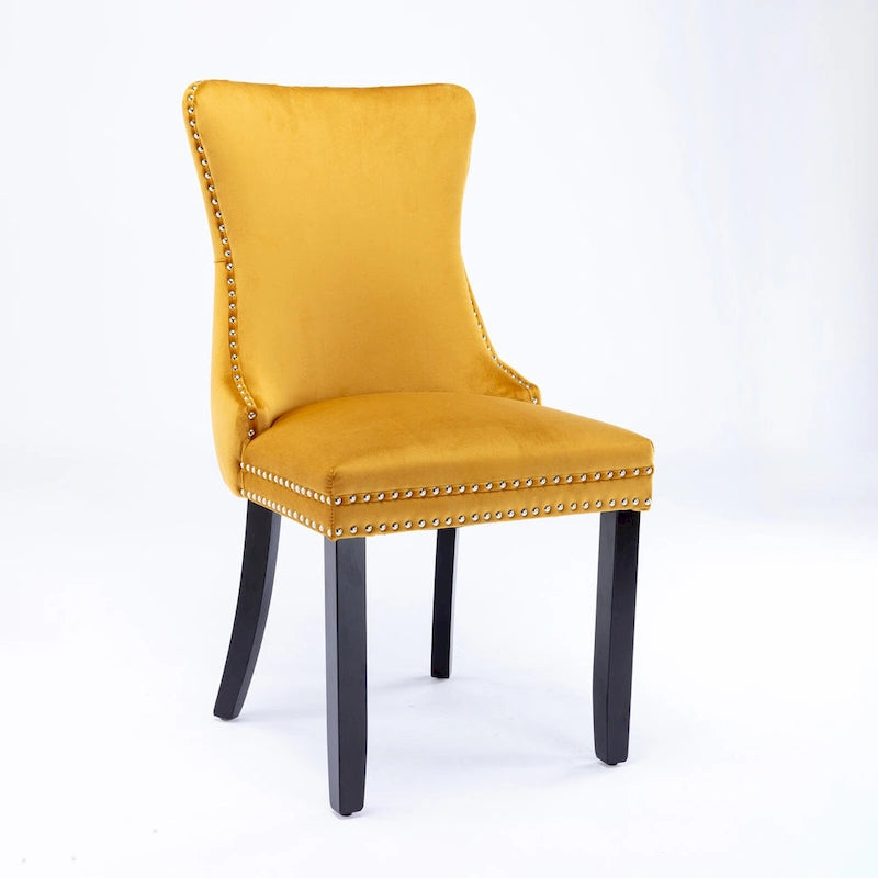 Sedia da pranzo imbottita A&A Furniture con schienale a orecchioni