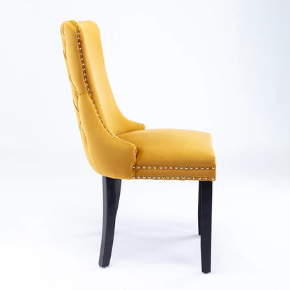 Sedia da pranzo imbottita A&A Furniture con schienale a orecchioni