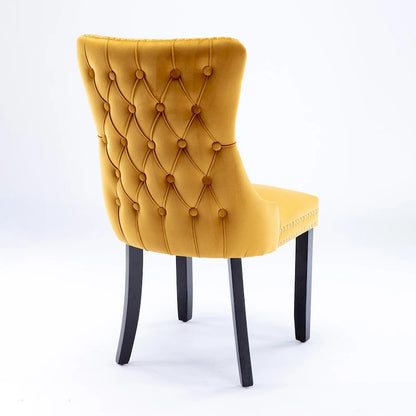 Sedia da pranzo imbottita A&A Furniture con schienale a orecchioni