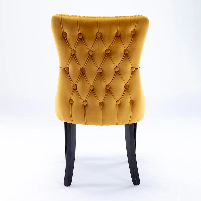 Sedia da pranzo imbottita A&A Furniture con schienale a orecchioni