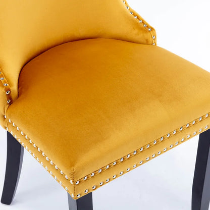 Sedia da pranzo imbottita A&A Furniture con schienale a orecchioni