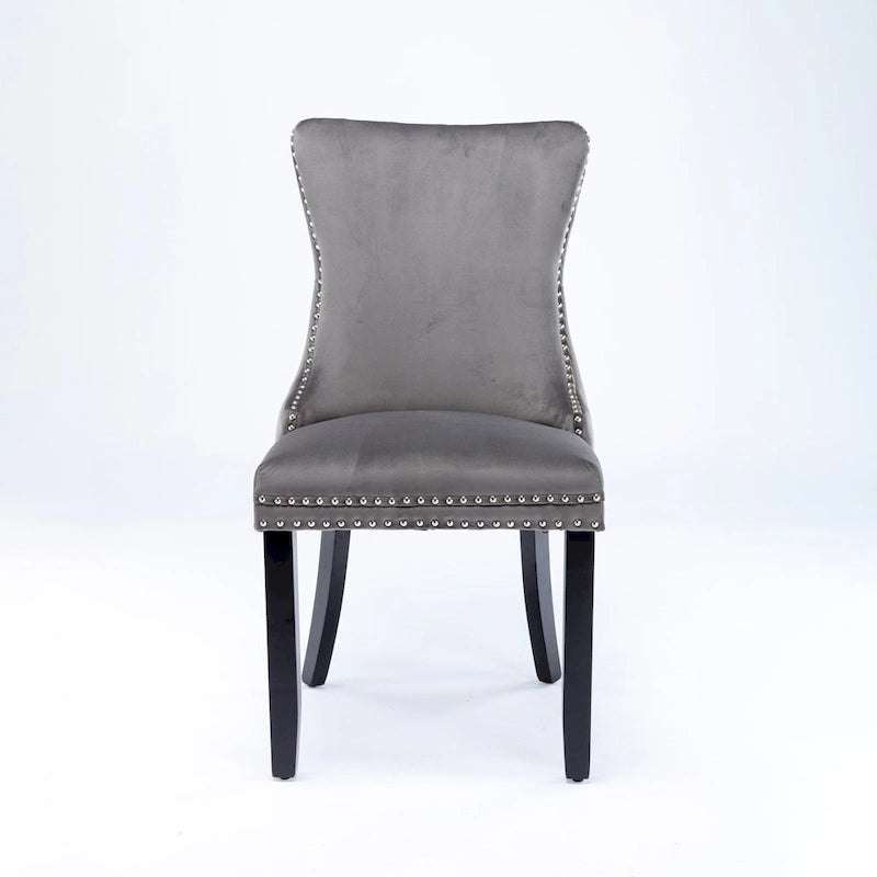 Sedia da pranzo imbottita A&A Furniture con schienale a orecchioni