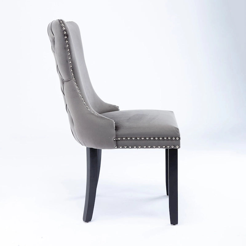 Sedia da pranzo imbottita A&A Furniture con schienale a orecchioni