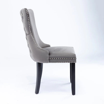 Sedia da pranzo imbottita A&A Furniture con schienale a orecchioni