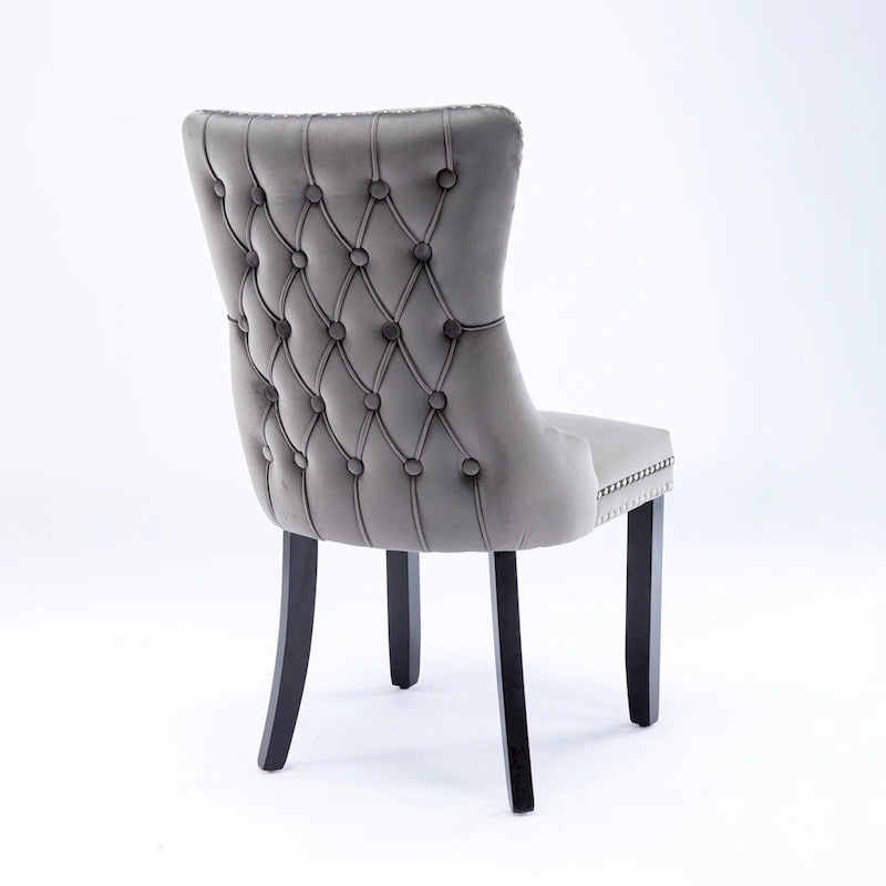 Sedia da pranzo imbottita A&A Furniture con schienale a orecchioni