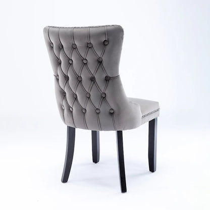 Sedia da pranzo imbottita A&A Furniture con schienale a orecchioni