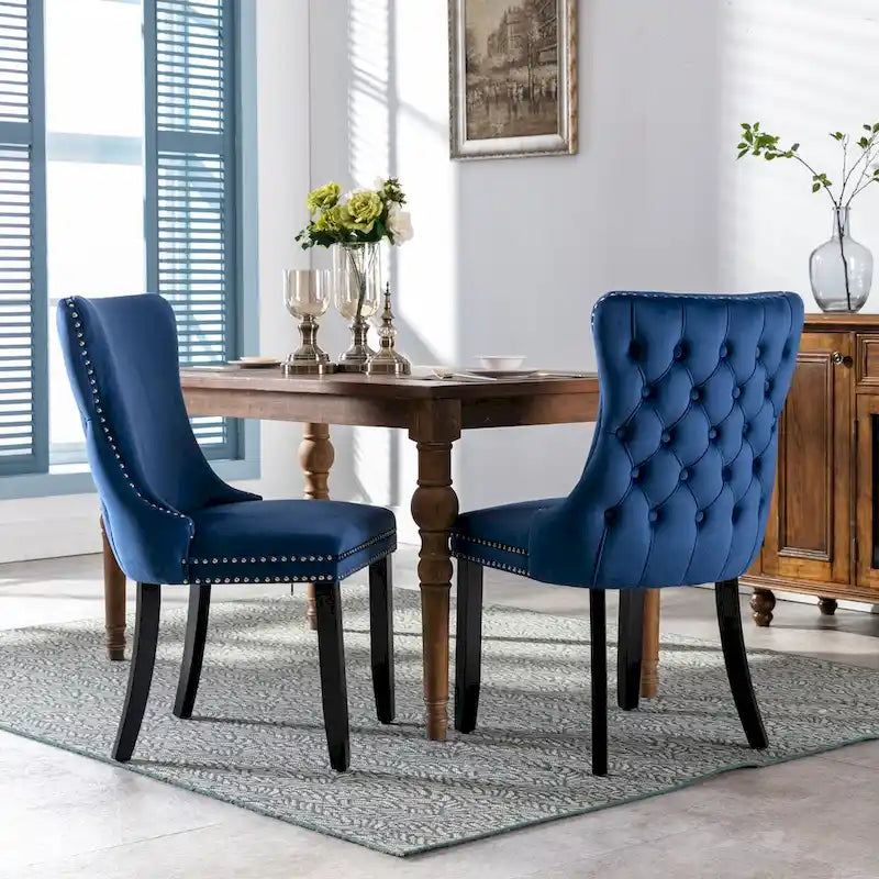 Sedia da pranzo imbottita A&A Furniture con schienale a orecchioni