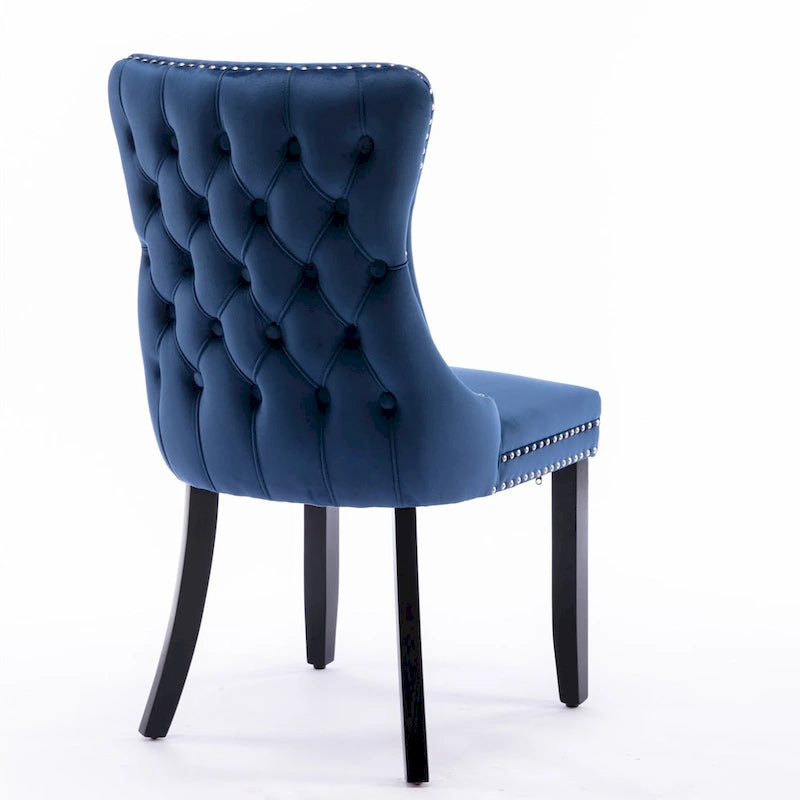 Sedia da pranzo imbottita A&A Furniture con schienale a orecchioni