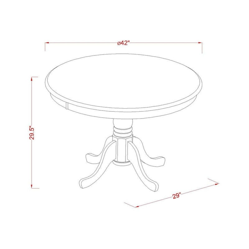Set da pranzo da 3 pezzi - un tavolo da cucina con base a piedistallo e 2 sedie Parsons in tessuto di lino (Opzioni di finitura)