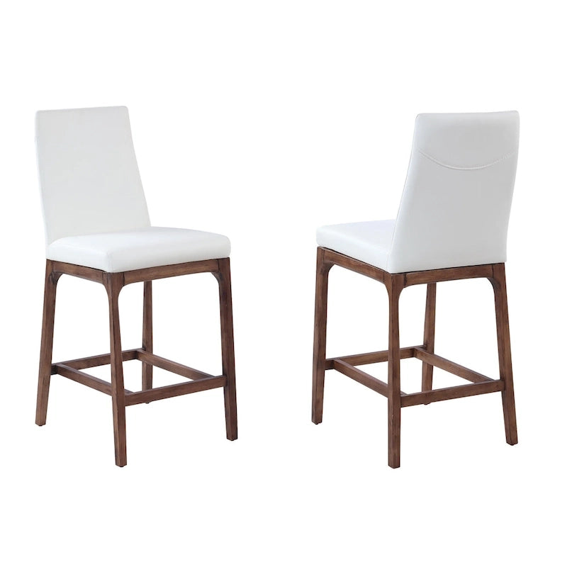 Sgabello da bancone moderno con base in legno massello