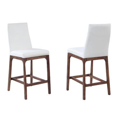Sgabello da bancone moderno con base in legno massello