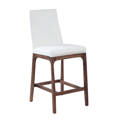 Sgabello da bancone moderno con base in legno massello