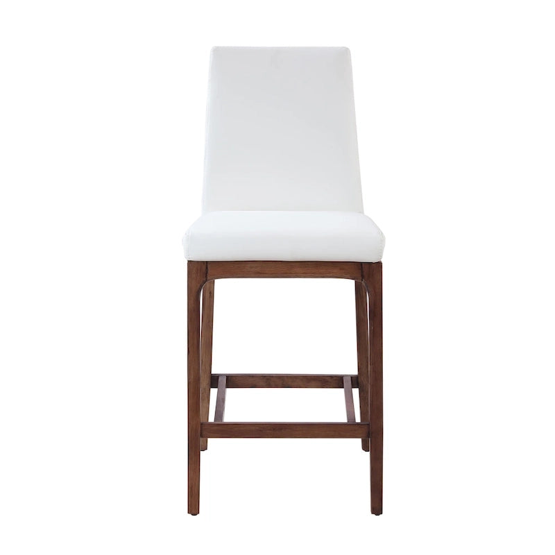 Sgabello da bancone moderno con base in legno massello