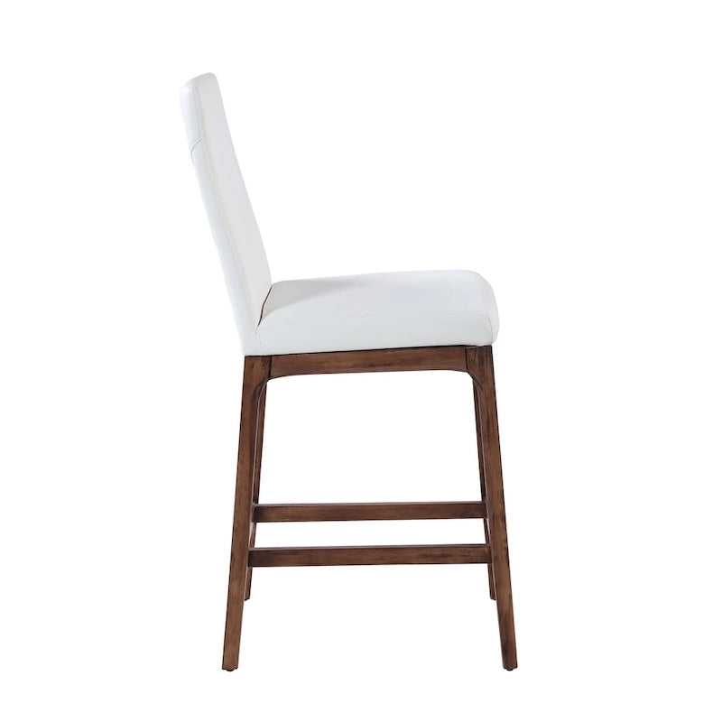 Sgabello da bancone moderno con base in legno massello